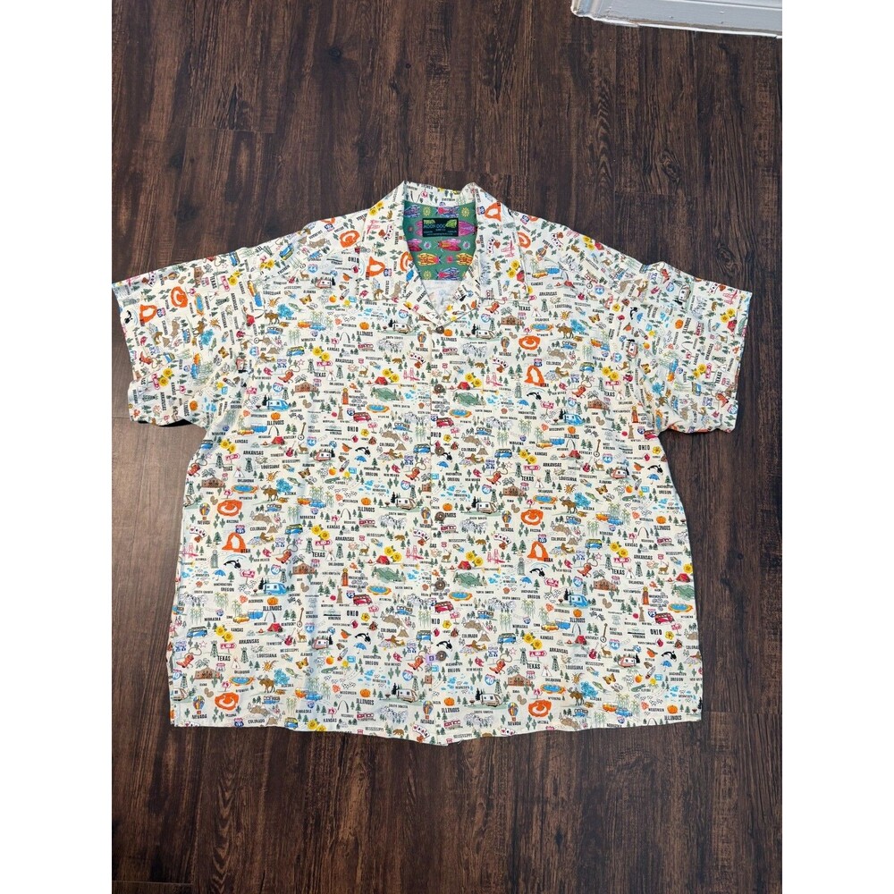 Moon Dog Shirt Co Men’s Shirt Sz 3XL Handmade USA Cities Places R66 Short Sleeve